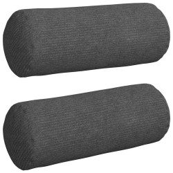 Coussins d'accent 2 pcs Gris foncé Ø 15 x 40 cm 553575553575
