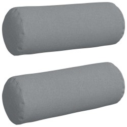 Coussins d'accent 2 pcs Gris clair Ø 25 x 70 cm tissu 553576553576