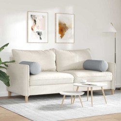 Coussins d'accent 2 pcs Gris clair Ø 25 x 70 cm tissu 553576553576