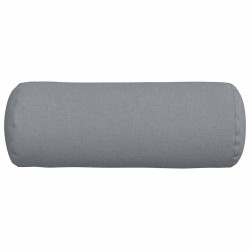 Coussins d'accent 2 pcs Gris clair Ø 25 x 70 cm tissu 553576553576