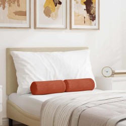 Coussins d'accent 2 pcs Rouge orange Ø 15 x 40 cm 553577553577