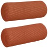Coussins d'accent 2 pcs Rouge orange Ø 15 x 40 cm 553577553577