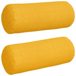 Coussins d'accent 2 pcs Jaune clair Ø 15 x 40 cm 553578553578