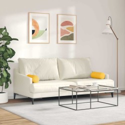 Coussins d'accent 2 pcs Jaune clair Ø 15 x 40 cm 553578553578