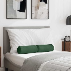 Coussins d'accent 2 pcs Vert foncé Ø 15 x 40 cm 553580553580