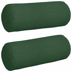 Coussins d'accent 2 pcs Vert foncé Ø 15 x 40 cm 553580553580