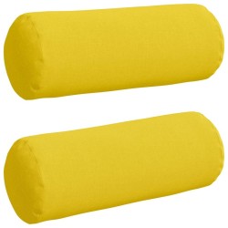 Coussins d'accent 2 pcs Jaune clair Ø 25 x 70 cm tissu 553584553584