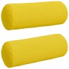 Coussins d'accent 2 pcs Jaune clair Ø 25 x 70 cm tissu 553584553584