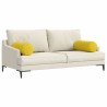 Coussins d'accent 2 pcs Jaune clair Ø 25 x 70 cm tissu 553584553584