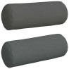 Coussins d'accent 2 pcs Gris foncé Ø 25 x 70 cm tissu 553587553587
