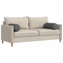 Coussins d'accent 2 pcs Gris foncé Ø 25 x 70 cm tissu 553587553587