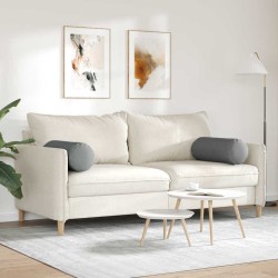 Coussins d'accent 2 pcs Gris foncé Ø 25 x 70 cm tissu 553587553587