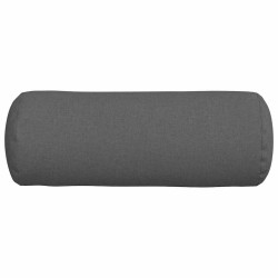 Coussins d'accent 2 pcs Gris foncé Ø 25 x 70 cm tissu 553587553587