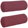 Coussins d'accent 2 pcs Bordeaux Ø 25 x 70 cm tissu 553590553590