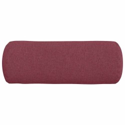 Coussins d'accent 2 pcs Bordeaux Ø 25 x 70 cm tissu 553590553590