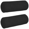 Coussins d'accent 2 pcs Noir Ø 25 x 70 cm tissu 553591553591