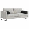 Coussins d'accent 2 pcs Noir Ø 25 x 70 cm tissu 553591553591