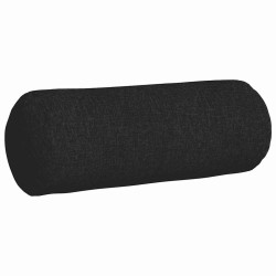 Coussins d'accent 2 pcs Noir Ø 25 x 70 cm tissu 553591553591