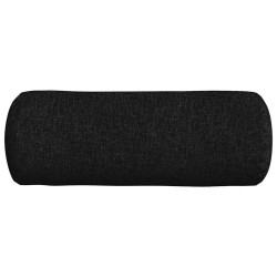 Coussins d'accent 2 pcs Noir Ø 25 x 70 cm tissu 553591553591
