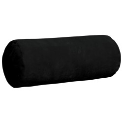 Coussins d'accent 2 pcs Noir Ø 15 x 40 cm Tissu en microfibre 553592553592