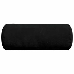 Coussins d'accent 2 pcs Noir Ø 15 x 40 cm Tissu en microfibre 553592553592