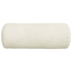 Coussins d'accent 2 pcs Crème Ø 15 x 40 cm 553593553593
