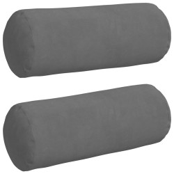 Coussins d'accent 2 pcs Gris foncé Ø 15 x 40 cm 553594553594