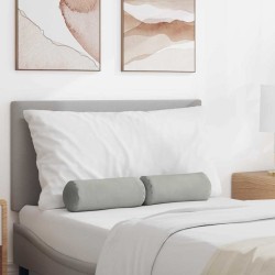 Coussins d'accent 2 pcs Gris clair Ø 15 x 40 cm 553595553595