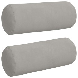 Coussins d'accent 2 pcs Gris clair Ø 15 x 40 cm 553595553595