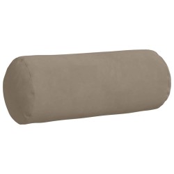 Coussins d'accent 2 pcs Taupe Ø 15 x 40 cm Tissu en microfibre 553596553596