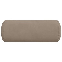 Coussins d'accent 2 pcs Taupe Ø 15 x 40 cm Tissu en microfibre 553596553596