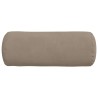 Coussins d'accent 2 pcs Taupe Ø 15 x 40 cm Tissu en microfibre 553596553596