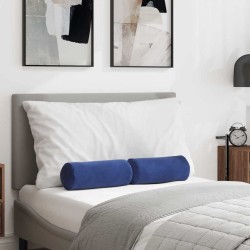 Coussins d'accent 2 pcs Bleu police Ø 15 x 40 cm 553597553597