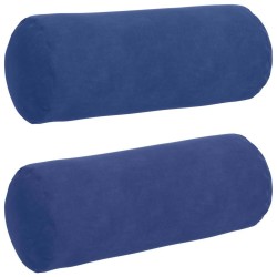 Coussins d'accent 2 pcs Bleu police Ø 15 x 40 cm 553597553597