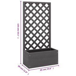 Jardinière en treillis 65x30x135 cm WPC 553599553599