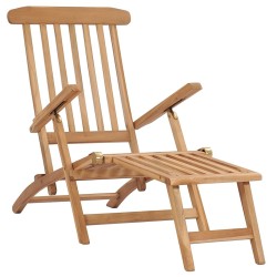 Chaises longues de jardin et repose-pied et table Bois de teck 553607553607