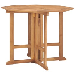 Ensemble à manger d'extérieur pliable 5 pcs Bois solide de teck 553621553621