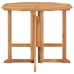 Ensemble à manger d'extérieur pliable 5 pcs Bois solide de teck 553621553621
