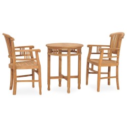 Ensemble à manger de jardin 3 pcs bois de teck solide 553625553625