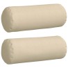 Coussins d'accent 2 pcs Crème Ø 25 x 70 cm tissu 553629553629