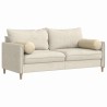 Coussins d'accent 2 pcs Crème Ø 25 x 70 cm tissu 553629553629