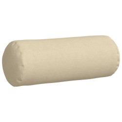 Coussins d'accent 2 pcs Crème Ø 25 x 70 cm tissu 553629553629