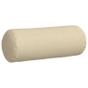 Coussins d'accent 2 pcs Crème Ø 25 x 70 cm tissu 553629553629