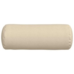 Coussins d'accent 2 pcs Crème Ø 25 x 70 cm tissu 553629553629