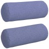 Coussins d'accent 2 pcs Bleu denim Ø 15 x 40 cm tissu 553630553630