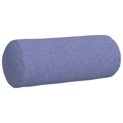Coussins d'accent 2 pcs Bleu denim Ø 15 x 40 cm tissu 553630553630