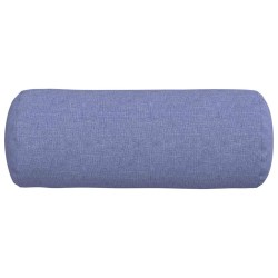 Coussins d'accent 2 pcs Bleu denim Ø 15 x 40 cm tissu 553630553630