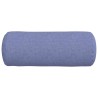 Coussins d'accent 2 pcs Bleu denim Ø 15 x 40 cm tissu 553630553630
