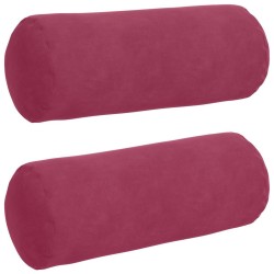 Coussins d'accent 2 pcs Bordeaux Ø 15 x 40 cm 553631553631