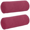 Coussins d'accent 2 pcs Bordeaux Ø 15 x 40 cm 553631553631